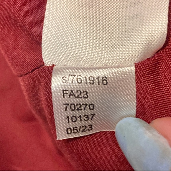 Loft Herringbone Knit Elbow Patch Modern Blazer Jacket Maroon Burgundy Size 10 - Picture 11 of 12